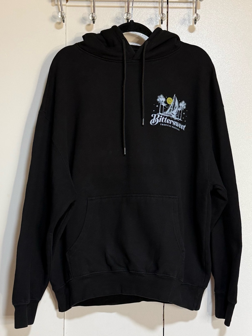 Bittersweet Tropical Medicine Graphic Hoodie Black Sailboat XL - Picture 2 of 13